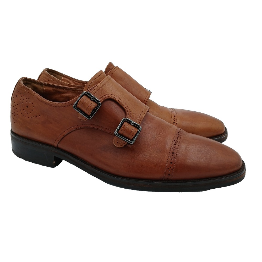 Perry‎ Ellis Portfolio Men's Brown Monk Style Dress Shoe Size 10.5 PE0003-H2